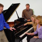 Group playing piano